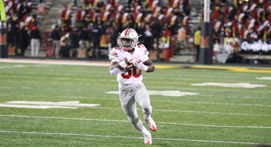 Tony Alford sees Demario McCall developing in the proper way in Ohio State's backfield.