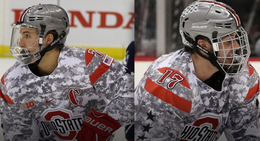 Nick Schilkey and Dave Gust are Big Ten Hockey Stars of the Week.