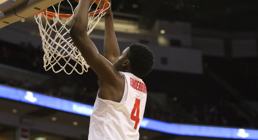 Derek Funderburk sends one home in Ohio State's exhibition. 