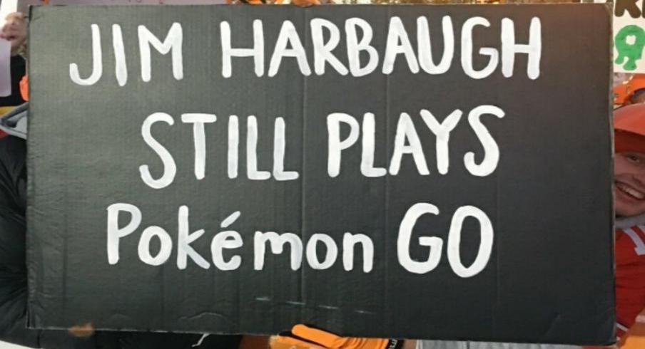 Jim Harbaugh still plays Pokémon Go.