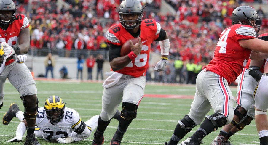 The Ohio State Captain picked up 157 yards on 30 carries in the biggest game of his career