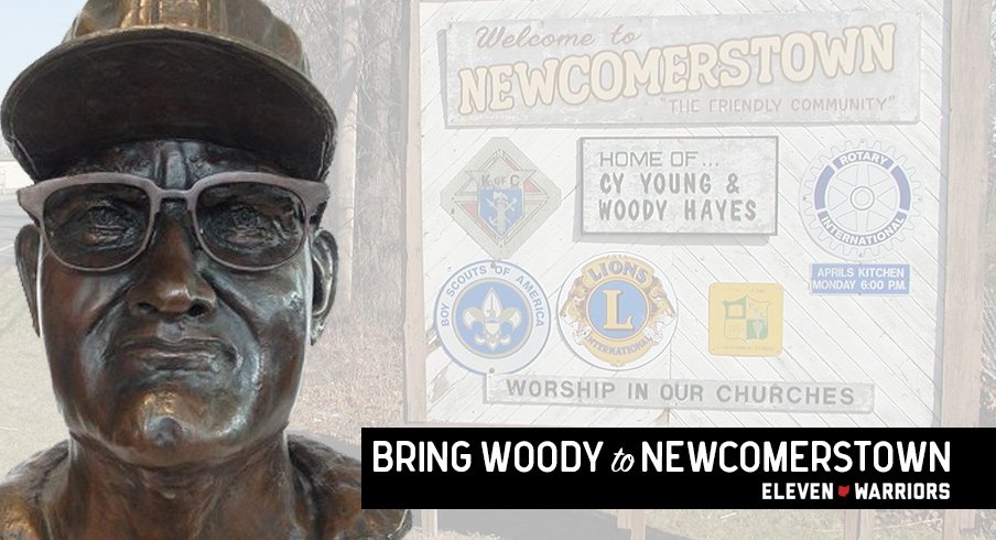 Your mission: Partner with Eleven Warriors to raise money for a life-size Woody Hayes statue to be erected in his hometown.