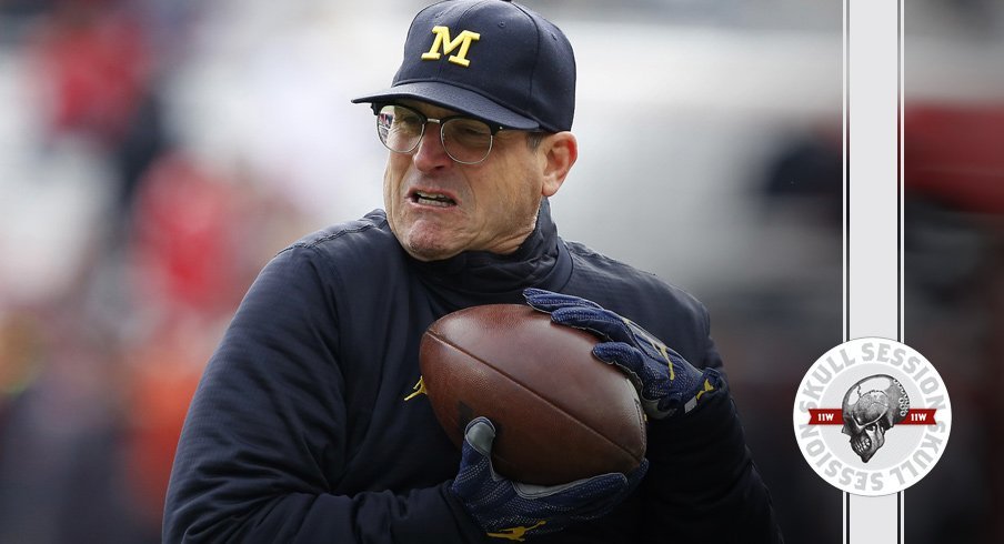 Jim Harbaugh is incredulous about the November 28th 2016 Skull Session