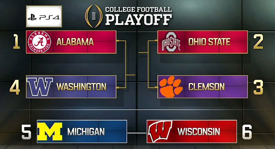 Ohio State is No. 2 in the College Football Playoff rankings.