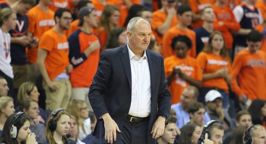 Ohio State coach Thad Matta on the sideline at Virginia. 