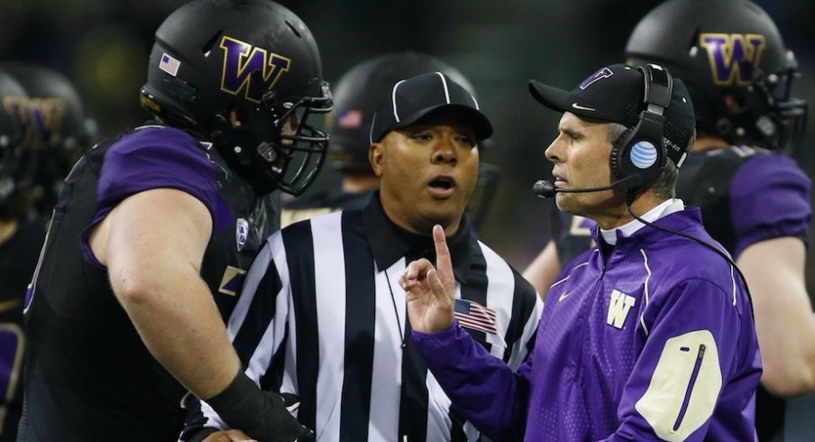 Chris Petersen against Washington.