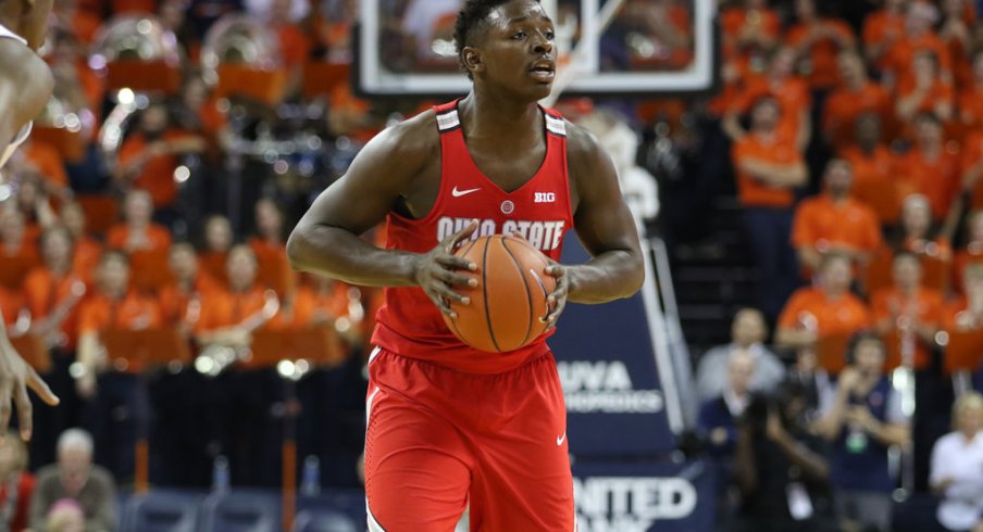 Ohio State's Jae'Sean Tate against Virginia. 