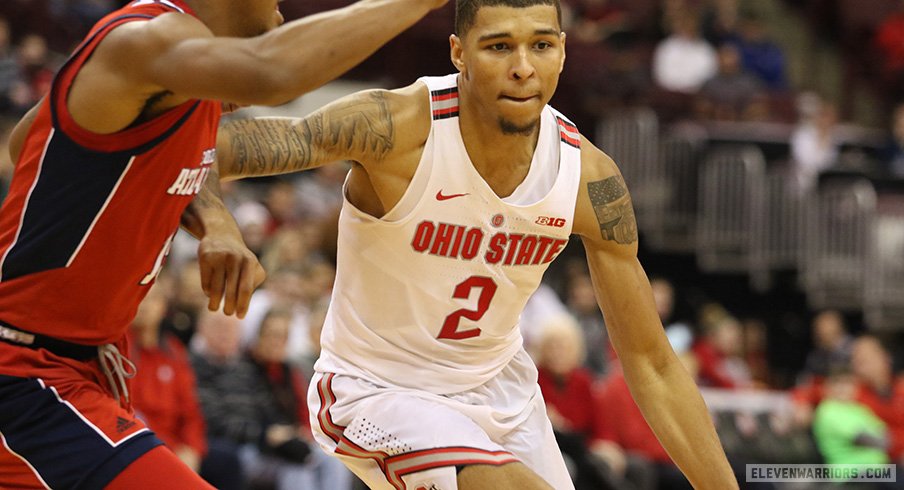 Ohio State's Marc Loving drives against Florida Atlantic. 