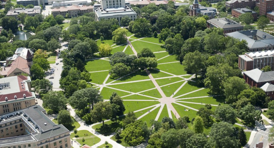 the Oval at the Ohio State University campus in Columbus