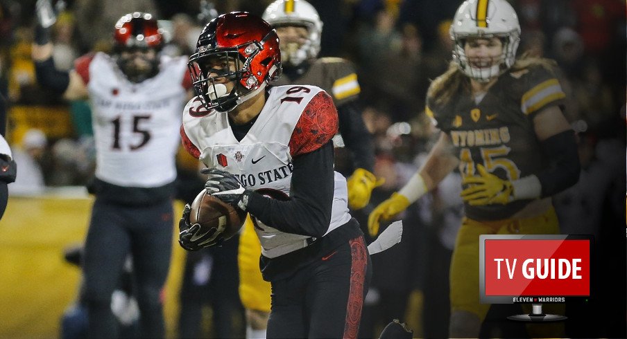 Dec 3, 2016; Laramie, WY, USA; San Diego State Aztecs running back Donnel Pumphrey (19) scores a touchdown against the Wyoming Cowboys during the first quarter at the Mountain West Championship college football game at War Memorial Stadium. Mandatory Credit: Troy Babbitt-USA TODAY Sports