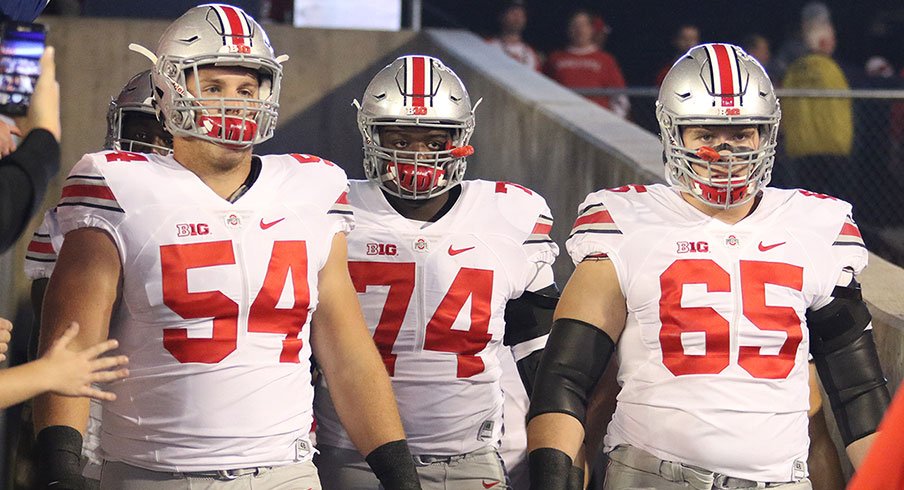 From left to right, Billy Price, Jamarco Jones and Pat Elflein
