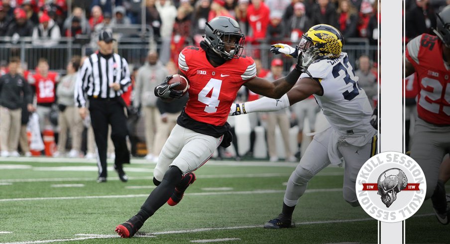 Ohio State's Curtis Samuel crowhops to the December 19th, 2016 Skull Session.