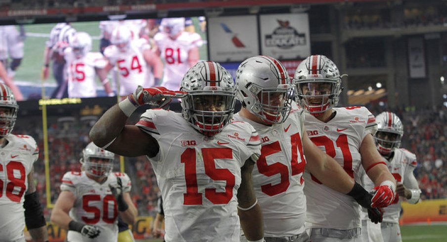 Ohio State's Ezekiel Elliott disagrees with Leonard Fournette and Christian McCaffery.