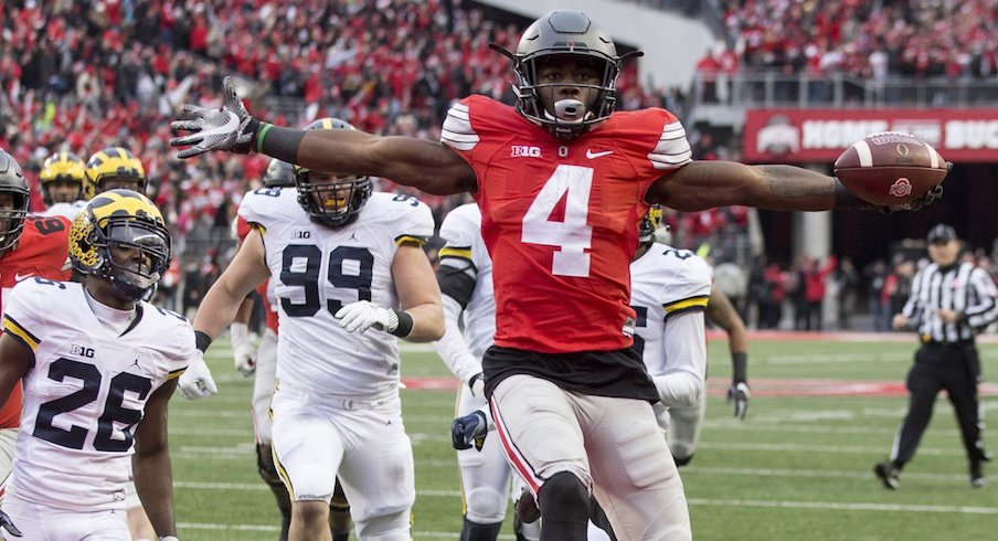 Curtis Samuel scores game-winning touchdown against Michigan. 