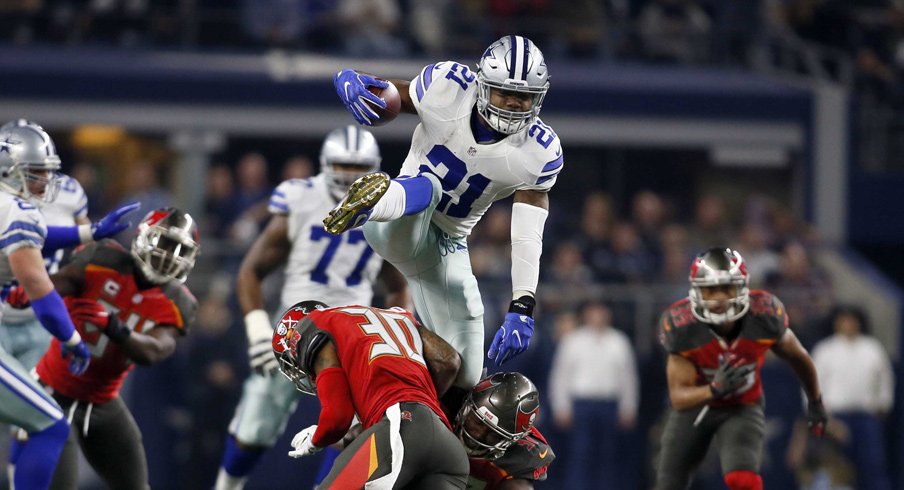 Former Ohio State and current Dallas Cowboys running back Ezekiel Elliott, who earned a 2017 Pro Bowl invite.
