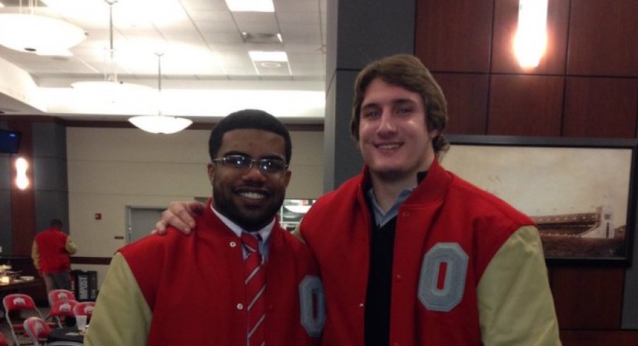 Ohio State's Joey Bosa and Ezekiel Elliott after earning their first letter at Ohio State.