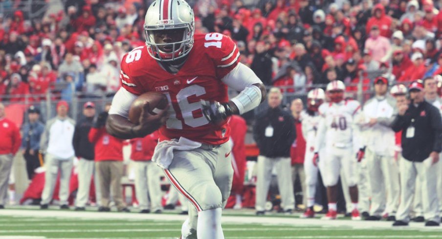 J.T. Barrett accounts for 27% of Ohio State's rushing yards through 12 games in 2016.