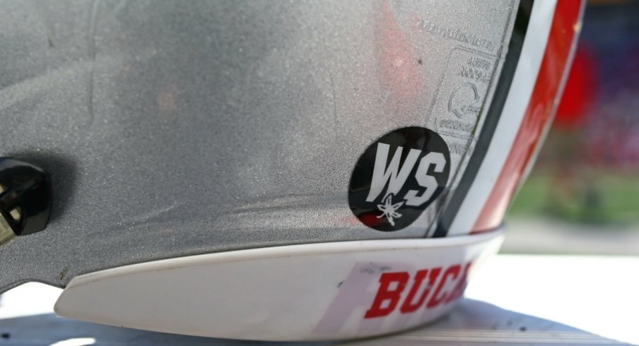 ohio state's helmet sticker in remembrance of will smith