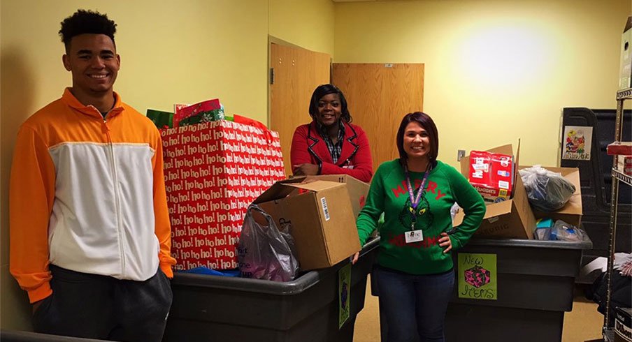 Stephen Herron Jr. donates clothes to youth shelters in the Louisville area.