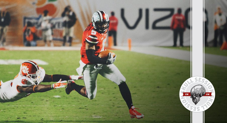 Ohio State's Braxton Miller leaves a Clemson defender in the dirt for the December 28th 2016 Skull Session.