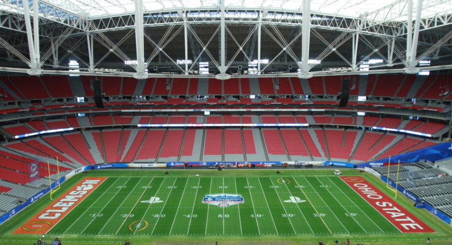 First look at the field Ohio State and Clemson will play on in the Fiesta Bowl at University of Phoenix Stadium.