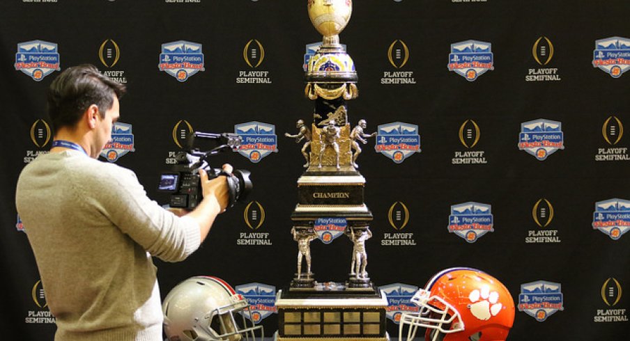 The Fiesta Bowl Trophy in Scottsdale, Arizona.