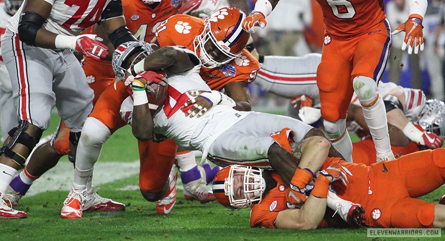 Curtis Samuel found it rough going in the Fiesta Bowl.