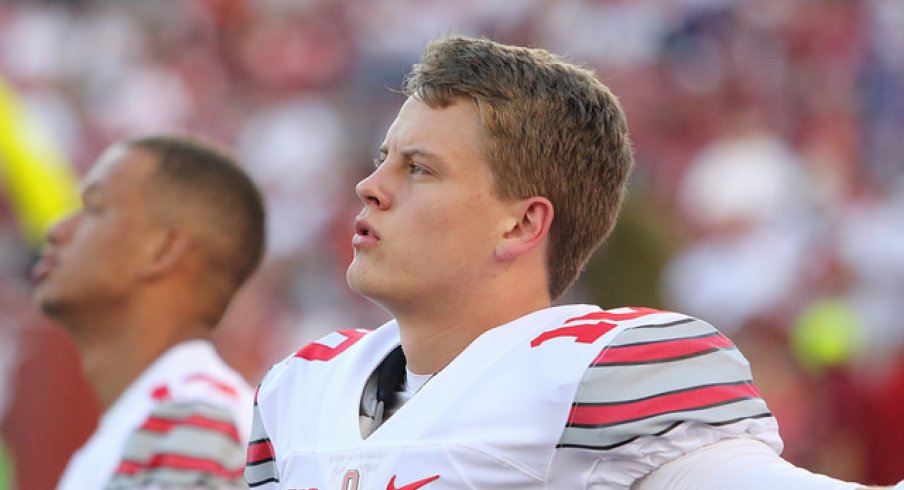 Ohio State quarterback Joe Burrow denies transfer rumors.