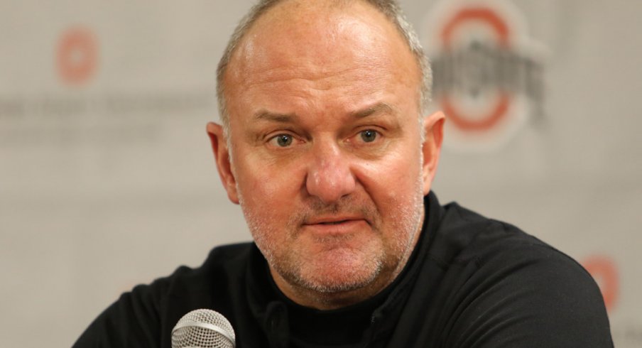 Ohio State coach Thad Matta meets the media. 