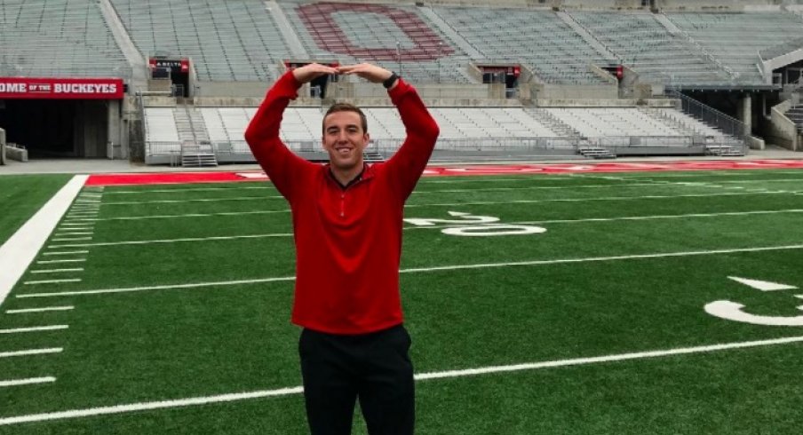 Trey Holtz inside Ohio Stadium.