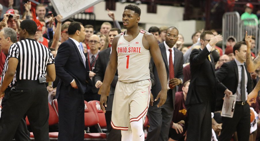 Ohio State's Jae'Sean Tate during Wednesday's game against Minnesota. 