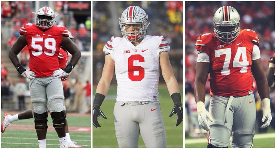 Tyquan Lewis and Jamarco Jones arrived at Ohio State as consensus 4-stars while Sam Hubbard wasn't quite as hyped.