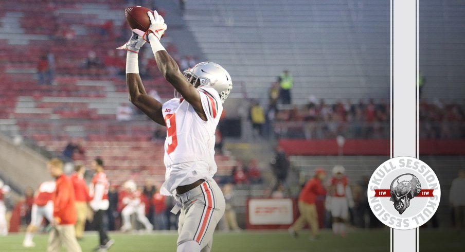 Ohio State's Ben Victor stretches for the February 9th 2017 Skull Session.