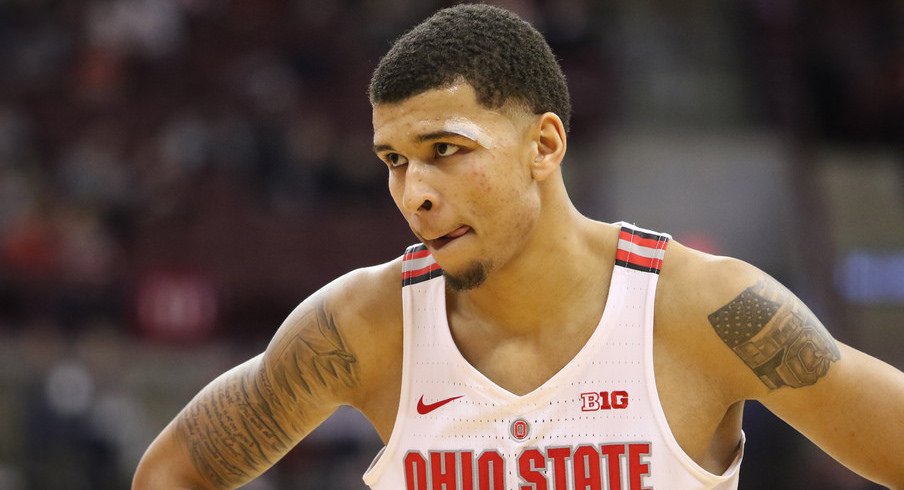 Ohio State senior forward Marc Loving against Rutgers.