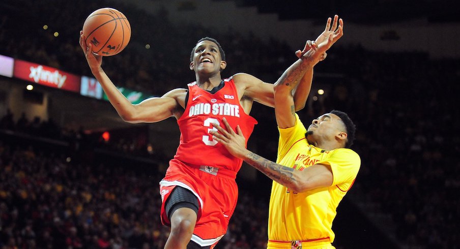 C.J. Jackson drives against Maryland on Saturday. 