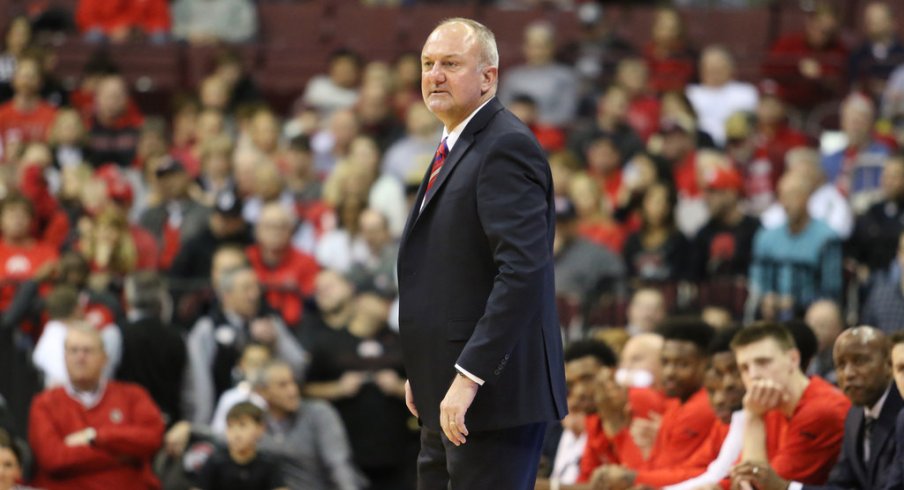 Ohio State coach Thad Matta on the sidelines against Rutgers.