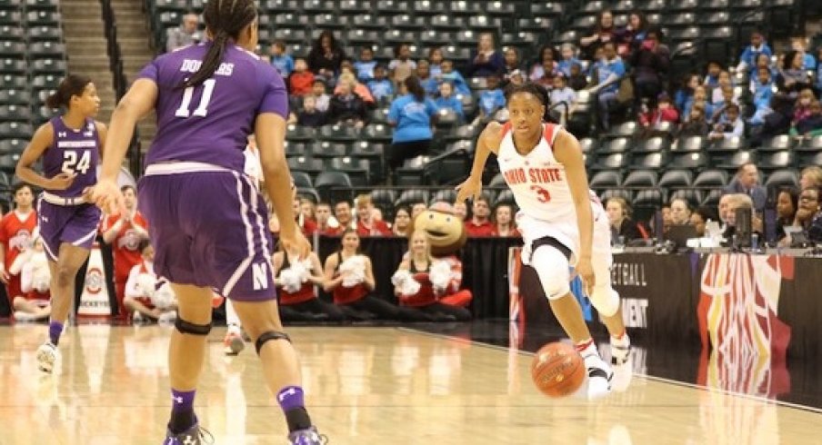 Kelsey Mitchell led Ohio State past Northwestern to open the Big Ten Tournament.