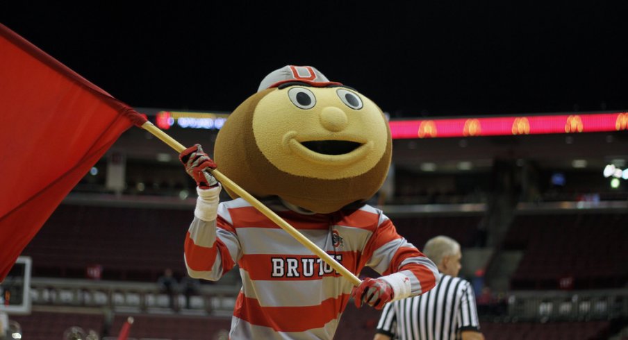 Brutus at the Big Ten tournament in 2015.