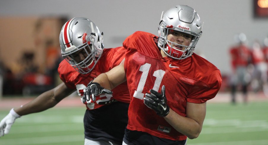 Urban Meyer liked how his wide receivers performed on the first day of spring practice, now wants them to do it again