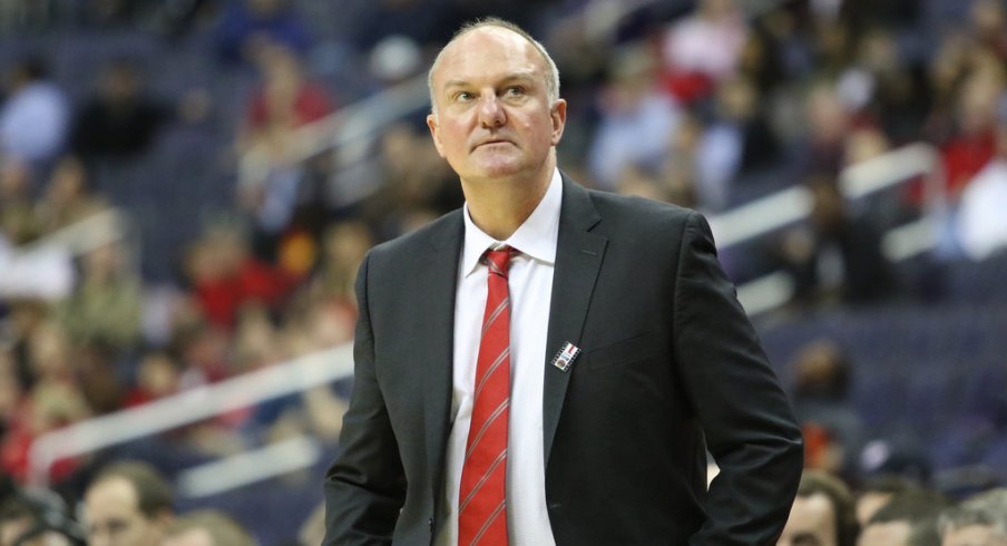 Ohio State coach Thad Matta following his team's loss to Rutgers. 