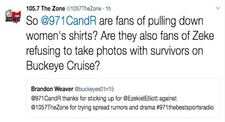 Ezekiel Elliott didn't take pictures with cancer survivors.