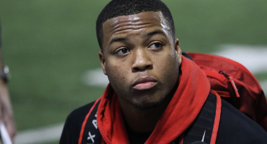 Brendon White at an Ohio State signing day event