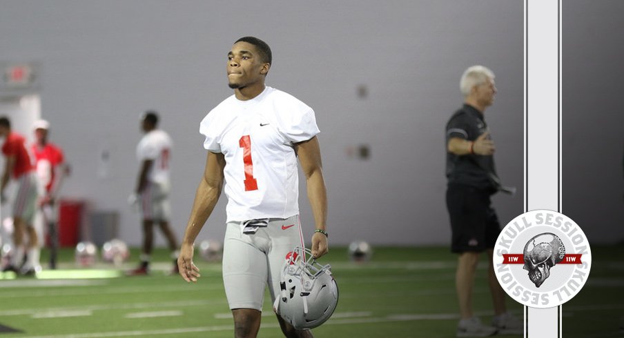 Jeffrey Okudah after practicing for the March 21st 2017 Skull Session.