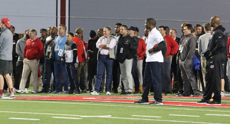 Sean Payton, Bill Belichick and more attended Ohio State's pro day. 