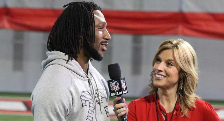Former Ohio State safety Malik Hooker speaks with NFL Network at pro day.