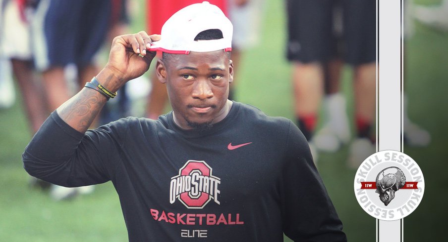 Johnnie Dixon glances at the April 5th 2017 Skull Session