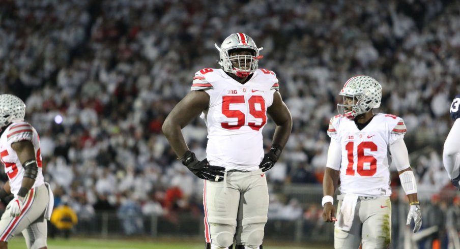 Ohio State starting right tackle Isaiah Prince looks for a better season as a junior.