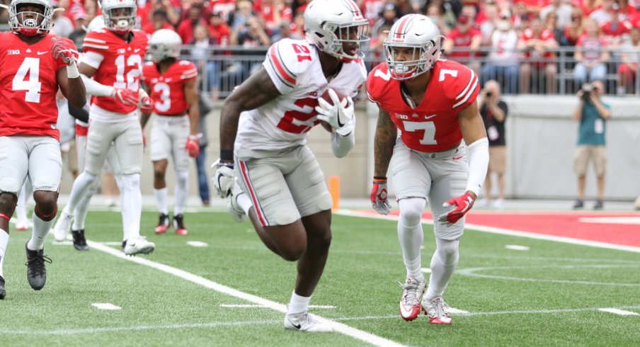 Parris Campbell was one of many Ohio State receivers to have a big day in the 2017 Spring Game