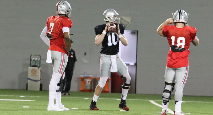 Dwayne Haskins, Joe Burrow and Tate Martell.