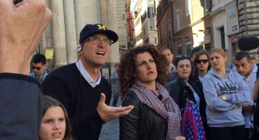 Jim Harbaugh in Rome.